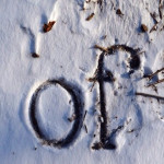writing on snow